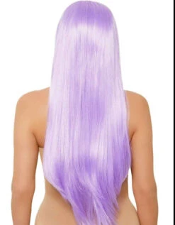A2864, Long Black Straight Wig -Funky Lingerie Outlet a2864 Lavender Back 52167.1696528630
