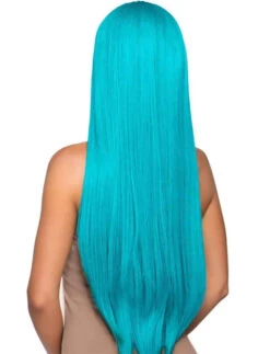 A2864, Long Black Straight Wig -Funky Lingerie Outlet a2864 Turquoise Back 60506.1696528582