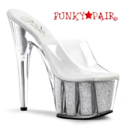 Pleaser | ADORE-701G, 7 Inch Glitter Filled Pole Shoes -Funky Lingerie Outlet adore 701g cs 45729.1536362742