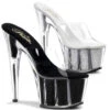 Pleaser | ADORE-701G, 7 Inch Glitter Filled Pole Shoes -Funky Lingerie Outlet adore 701g 45383.1548097556