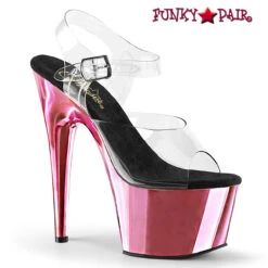 Pleaser | Adore-708, 7 Inch Heel Platform Sandal -Funky Lingerie Outlet adore 708 cbpch 28484.1709277661