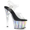 Pleaser | Adore-708HGI, 7 Inch Ankle Strap Platform With Holographic Insert -Funky Lingerie Outlet adore 708hgi cs 89983.1648184485