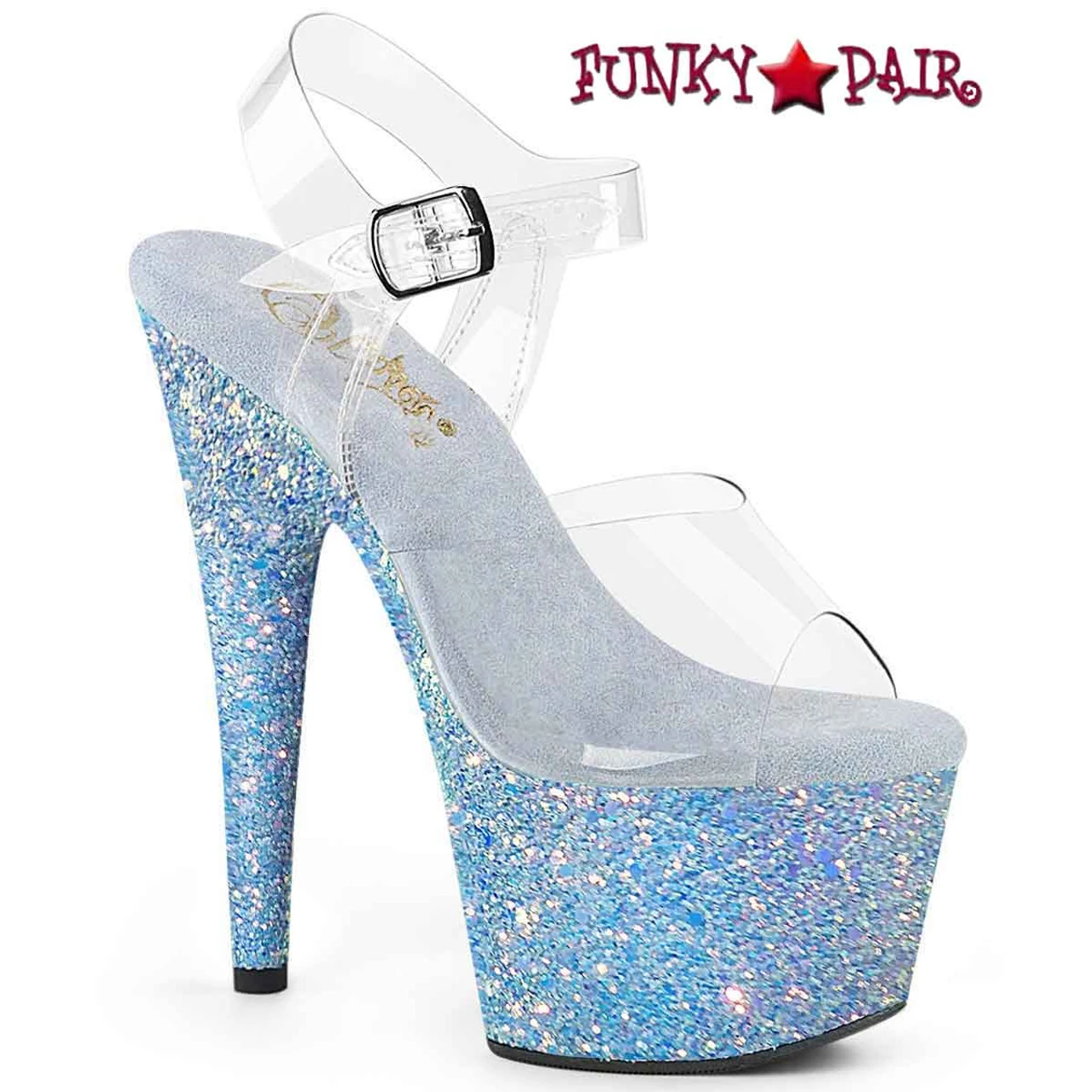 PLEASER Adore-708LG, 7 Inch Glitter POLE Dancing Heels 5 PLEASER Adore-708LG, 7 Inch Glitter POLE Dancing Heels - Image 3