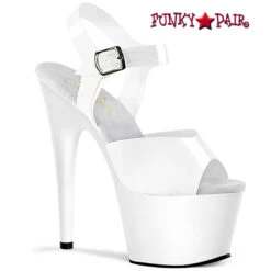 Pleaser | Adore-708N, 7 Inch Jelly Like Ankle Strap Platform Sandal -Funky Lingerie Outlet adore 708n wtpu 48396.1595005025