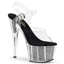 Pleaser | Adore-708SRS, 7 Inch Stimulated Rhinestones Platform Bottom -Funky Lingerie Outlet adore 708srs cb 07989.1530005418