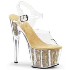 Pleaser | Adore-708SRS, 7 Inch Stimulated Rhinestones Platform Bottom -Funky Lingerie Outlet adore 708srs cg 63617.1530005418