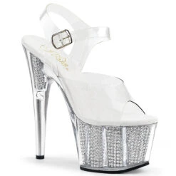 Pleaser | Adore-708SRS, 7 Inch Stimulated Rhinestones Platform Bottom -Funky Lingerie Outlet adore 708srs cs 73743.1530005418