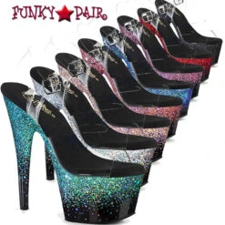 PLEASER Adore-708SS, 7" Heel Holographic Effect Platform CLEARANCE -Funky Lingerie Outlet adore 708ss FP 03103.1689242713