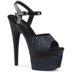 PLEASER Adore-709-2G, 7 Inch Glitter Platform Sandal -Funky Lingerie Outlet adore 709 2g bg 46855.1731447572