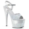 PLEASER Adore-709-2G, 7 Inch Glitter Platform Sandal