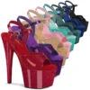 PLEASER ADORE-709GP, 7" Ankle Strap Fully Wrap Glitter Platform -Funky Lingerie Outlet adore 709gp 89149.1711233349