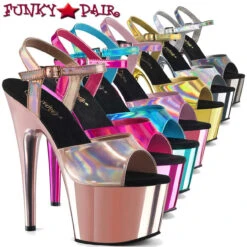 PLEASER Adore-709HGCH, 7 Inch Chrome Pole Dancing Heels CLEARANCE 12 PLEASER Adore-709HGCH, 7 Inch Chrome Pole Dancing Heels CLEARANCE -Funky Lingerie Outlet adore 709hgch FP 18228.1571332520