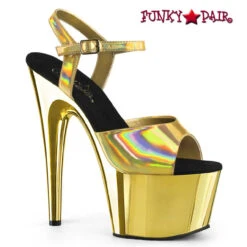 PLEASER Adore-709HGCH, 7 Inch Chrome Pole Dancing Heels CLEARANCE 14 PLEASER Adore-709HGCH, 7 Inch Chrome Pole Dancing Heels CLEARANCE -Funky Lingerie Outlet adore 709hgch ghggch 51936.1571332520