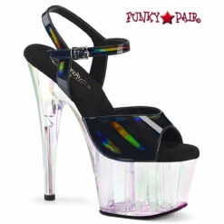 Adore-709HT, 7" Holographic Tint Platform Sandal By Pleaser -Funky Lingerie Outlet adore 709ht bhghgt 92652.1675926835