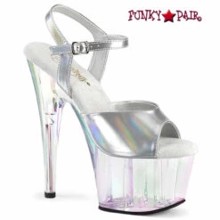 Adore-709HT, 7" Holographic Tint Platform Sandal By Pleaser -Funky Lingerie Outlet adore 709ht shghgt 96459.1675926831
