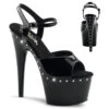 Pleaser | Adore-709LS, 7 Inch Heel Ankle Strap With One Line Rhinestones -Funky Lingerie Outlet adore 709ls b 16266.1650402333