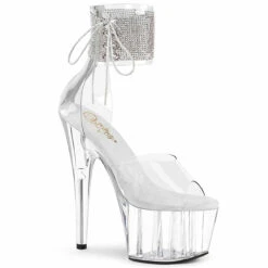 Pleaser | Adore-724RS, 7" Rhinestones Ankle Cuff Platform Sandal -Funky Lingerie Outlet adore 724rs c 65224.1628703950