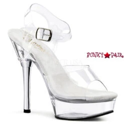 Pleaser | ALLURE-608, Platform Clear Strap Shoes CLEARANCE -Funky Lingerie Outlet allure 608 c 66317.1530005149
