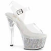 ASPIRE-608RSI, 6" Platform Sandal With AB Rhinestones Insert By Pleaser -Funky Lingerie Outlet aspire 608rsi ccsrs 05216.1720600623