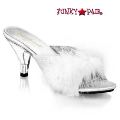 BELLE-301F, 3" Lingerie Marabou Slipper -Funky Lingerie Outlet belle 301f w 08630.1591806228