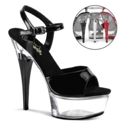 Pleaser | CAPTIVA-609, 6 Inch Platform Rhinestones On Heel Clearance -Funky Lingerie Outlet captiva 609 bc 58726.1748412177