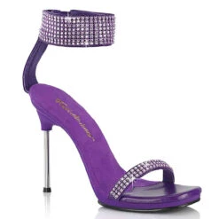 CHIC-40, 4.5" Evening Shoes With Rhinestone Ankle Cuff Slide -Funky Lingerie Outlet chic 40 pppurs 04391.1689237523