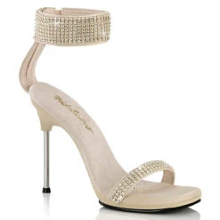 CHIC-40, 4.5" Evening Shoes With Rhinestone Ankle Cuff Slide -Funky Lingerie Outlet chic 40 tpurs 48424.1711231756