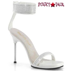 CHIC-40, 4.5" Evening Shoes With Rhinestone Ankle Cuff Slide -Funky Lingerie Outlet chic 40 wpurs 43396.1734504844