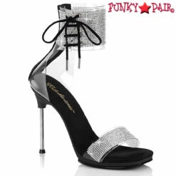 CHIC-47, 4.5" Rhinestones Ankle Cuff Sandal -Funky Lingerie Outlet chic 47 cbb 31239.1714542424