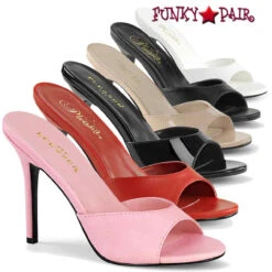 PLEASER Classique-01, 4 Inch Stiletto Heel Mule -Funky Lingerie Outlet classique 01 FP 43740.1710967292