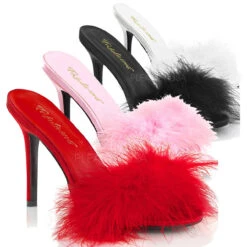 Classique-01F, 4 Inch Marabou Slipper
