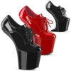 PLEASER CRAZE-860, 8" Heelless Oxford Platform Shoes CLEARANCE -Funky Lingerie Outlet craze 860 12902.1710475302