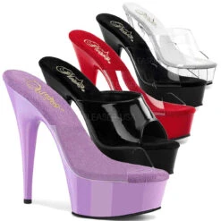 Pleaser | DELIGHT-601, 6 Inch Stiletto Heel Platform Slide