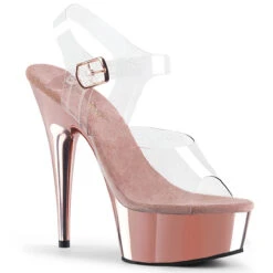 PLEASER DELIGHT-608 6" Platform Ankle Strap Peep Toe Sandal -Funky Lingerie Outlet delight 608 crogldch 06718.1633026675