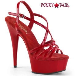 Pleaser | Delight-613, 6 Inch Stiletto Criss Cross Strappy Sandal -Funky Lingerie Outlet delight 613 r 86537.1683159342