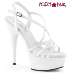 Pleaser | Delight-613, 6 Inch Stiletto Criss Cross Strappy Sandal -Funky Lingerie Outlet delight 613 w 33430.1683159355