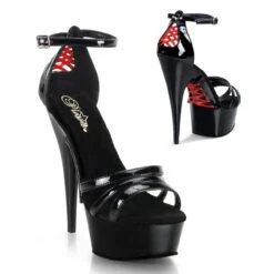 Pleaser DELIGHT-662, 6 Inch Platform Strappy Corset Style Sandal