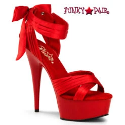 Pleaser | Delight-668, 6 Inch Stiletto Heel Criss-Cross Pleated Straps -Funky Lingerie Outlet delight 668 rsa 97869.1659667550