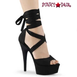 Pleaser Delight-679, 6 Inch Criss Cross Wrap Sandal -Funky Lingerie Outlet delight 679 bfs 91731.1743522604