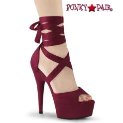 Pleaser Delight-679, 6 Inch Criss Cross Wrap Sandal -Funky Lingerie Outlet delight 679 byfs 47794.1743522595