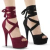 Pleaser Delight-679, 6 Inch Criss Cross Wrap Sandal -Funky Lingerie Outlet delight 679 79582.1743522622