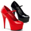 Pleaser | DELIGHT-687, 6 Inch Platform Mary Jane Pump With Strap -Funky Lingerie Outlet delight 687 86925.1683169847