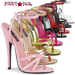 Domina-108, 6" Stiletto Heel Wrap Around Knotted Strap Sandal -Funky Lingerie Outlet domina 108 FP 42200.1631910228