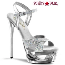Pleaser | Eclipse-619G, 5.5 Inch Stiletto Heel Platform Glitter Sandal -Funky Lingerie Outlet eclipse 619g s 50372.1683170754