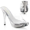 Elegant-401, 4.5" Clear Strap With Rhinestones Platform -Funky Lingerie Outlet elegant 401 csch 36290.1689240642