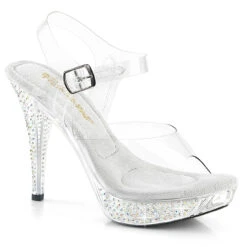 ELEGANT-408ABRS, 4.5" AB Rhinestones Platform Sandal