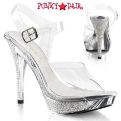 Elegant-408, 4.5" Clear Dressy Rhinestones Slide -Funky Lingerie Outlet elegant 408 csch F 21372.1714549063