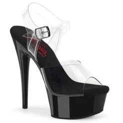 PLEASER EXCITE-608, 6" Comfort Width Ankle Strap Sandal CLEARANCE -Funky Lingerie Outlet excite 608 cb 97441.1674847585