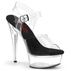 PLEASER EXCITE-608, 6" Comfort Width Ankle Strap Sandal CLEARANCE -Funky Lingerie Outlet excite 608 cbc 38213.1674847597