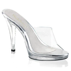 FLAIR-401, 4.5" Clear Heel Platform Slide